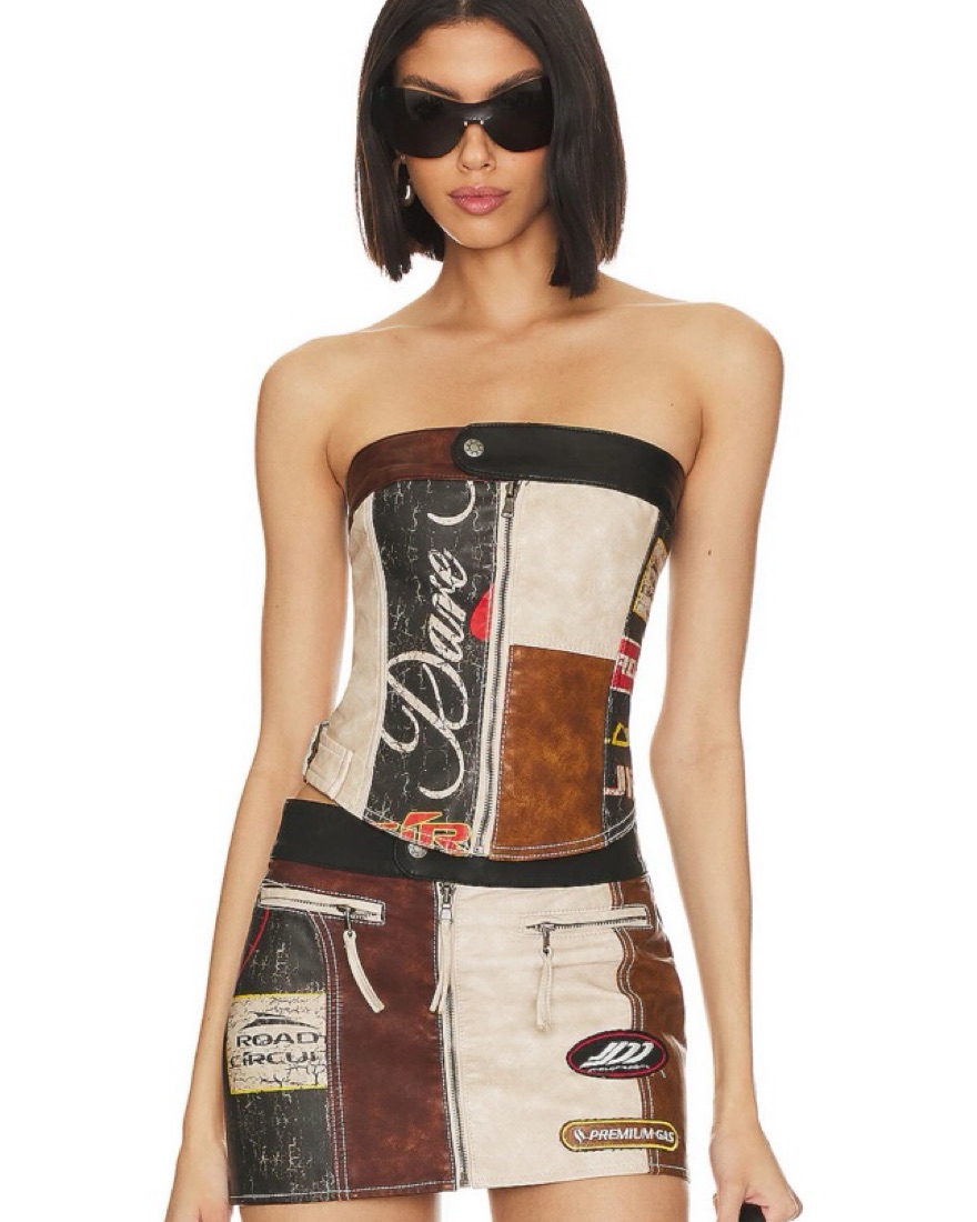Jaded LDN Leather Tube Top by Jaded London - Pickle