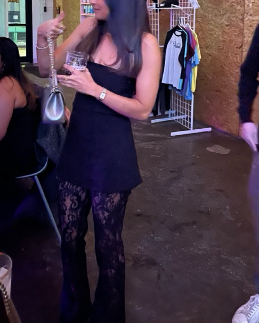 Black Lace Pants with built in shorts by Maeve - Pickle