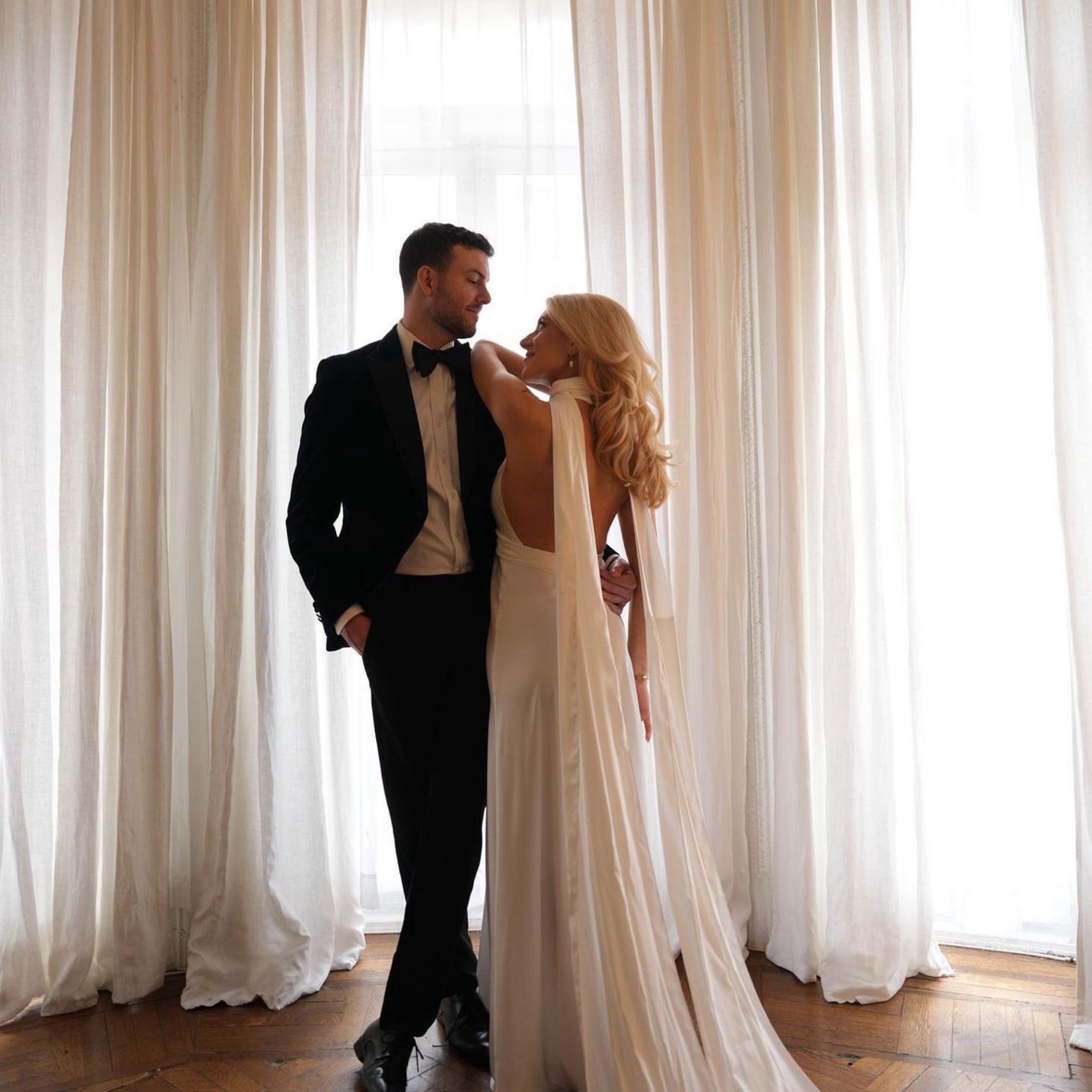 white engagement dress with scarf Juliette Strapless White Dress with Scarf main image 0