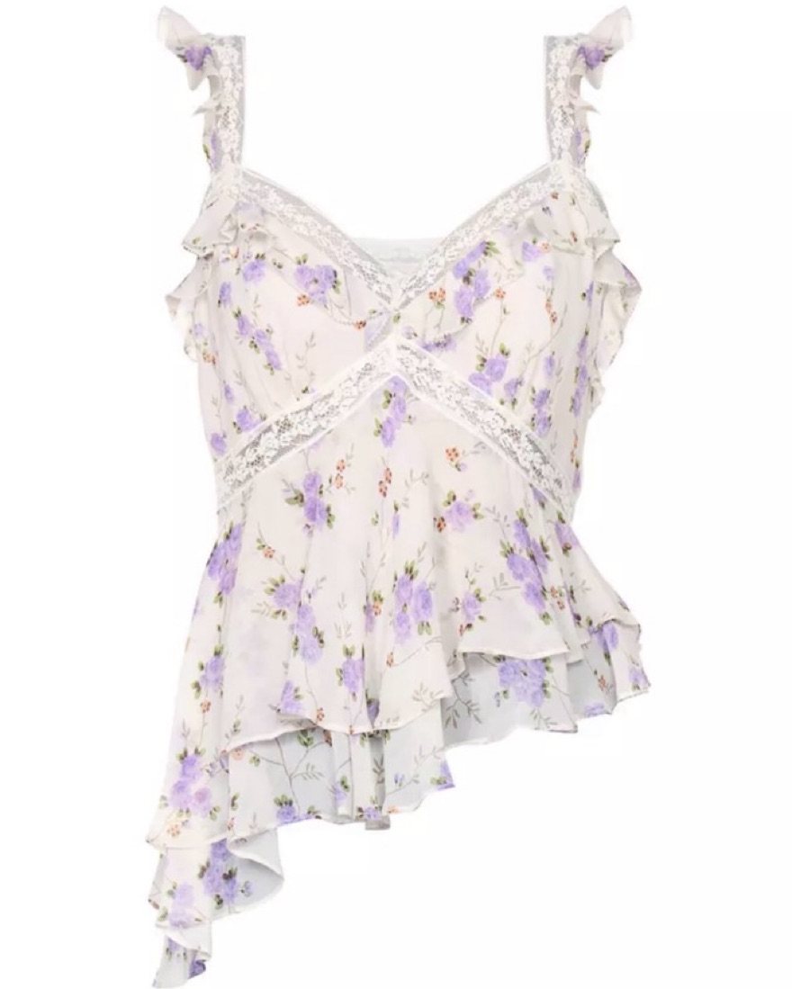lovely♡ LoveShackFancy Kazu Top Lavender | Pickle