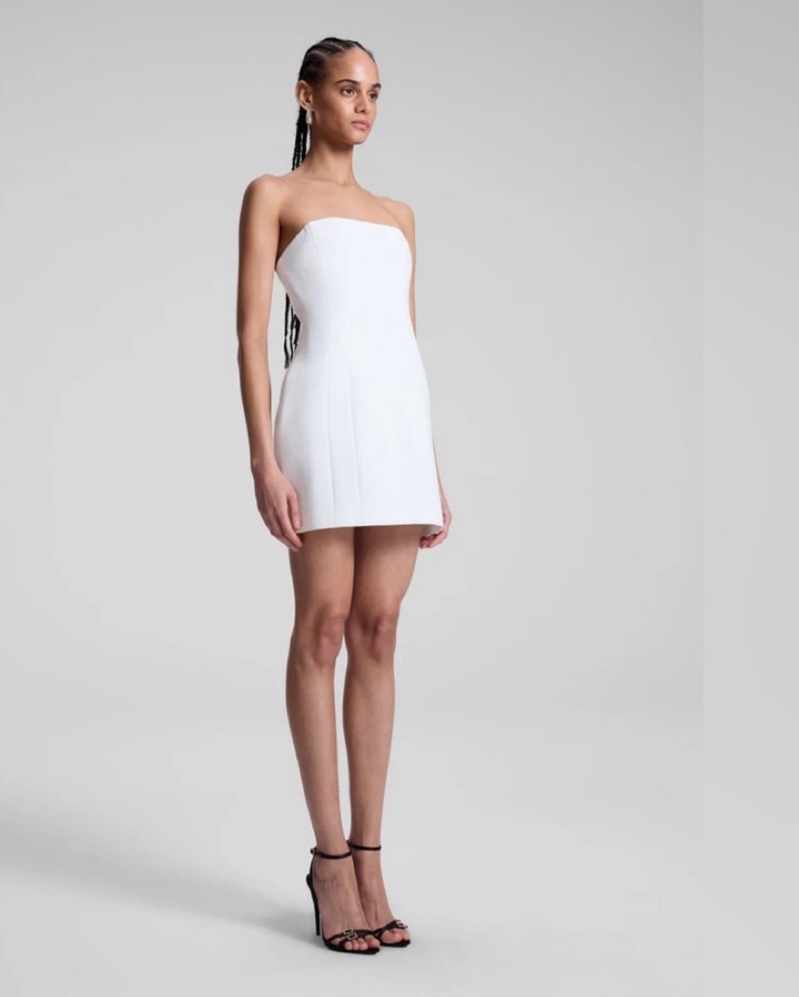A.L.C Elsie Strapless White Mini Dress by ALC - Pickle