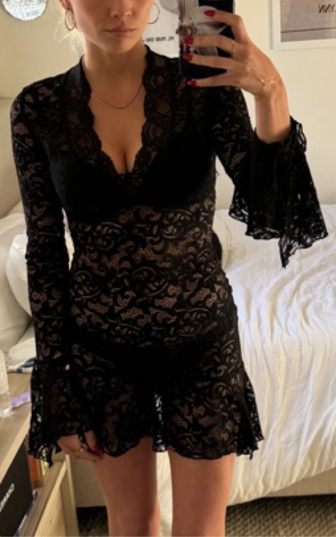Black Fairytale Ending Lace Maxi Dress