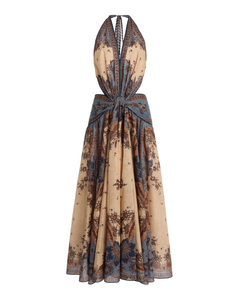 Zimmermann Ascension Plunge Halter Dress by Zimmermann - Pickle
