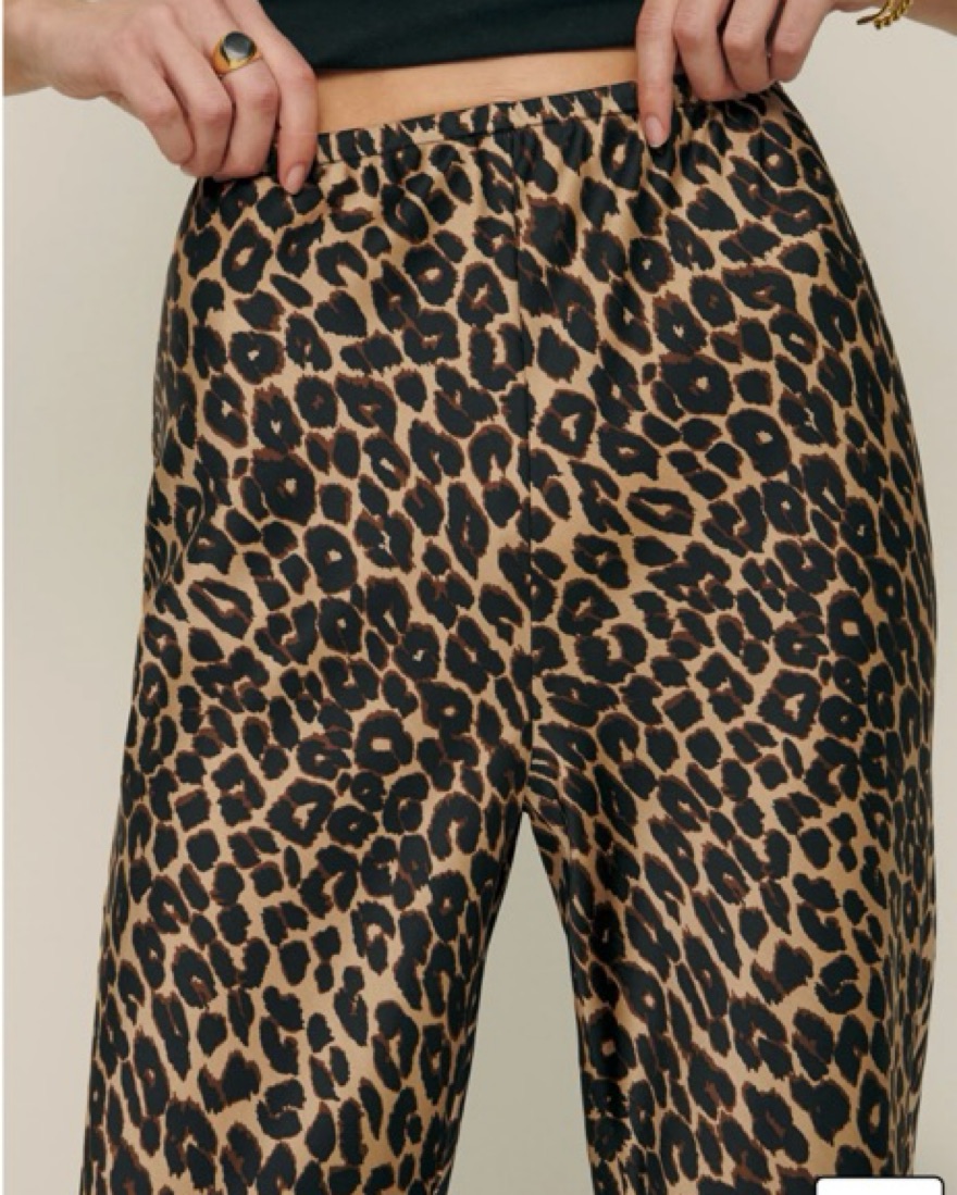 Reformation Gale Satin Leopard Pants | Pickle