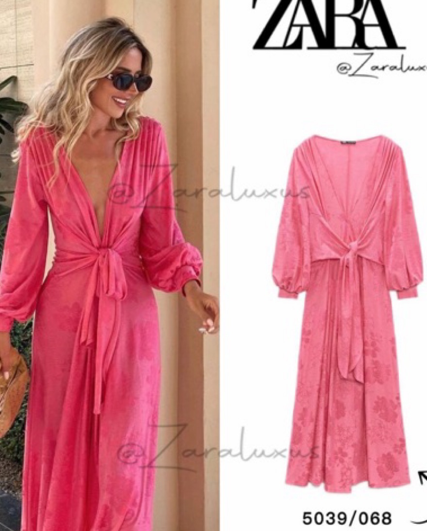long sleeve fuchsia dress Noor Long Fuchsia Tunic Dress with Gold Embellishment, 6