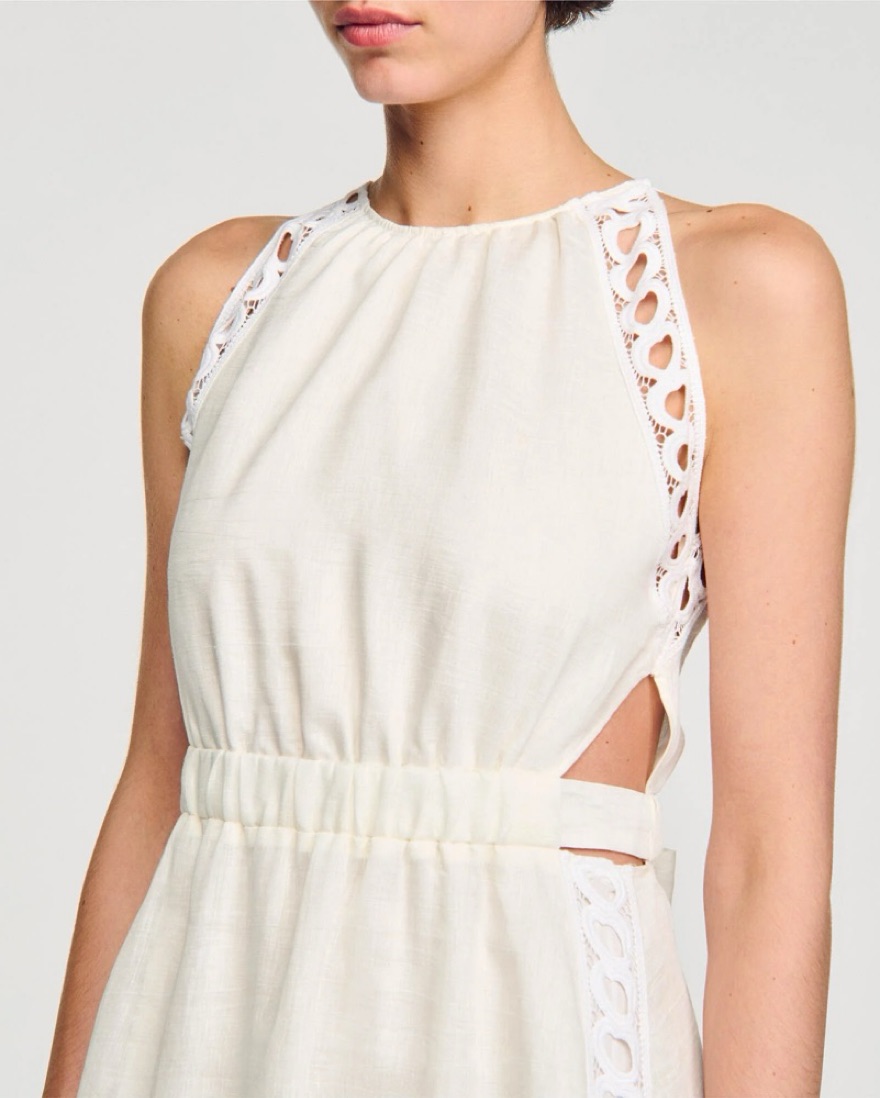 Sandro White Linen Heart Dress by Sandro - Pickle