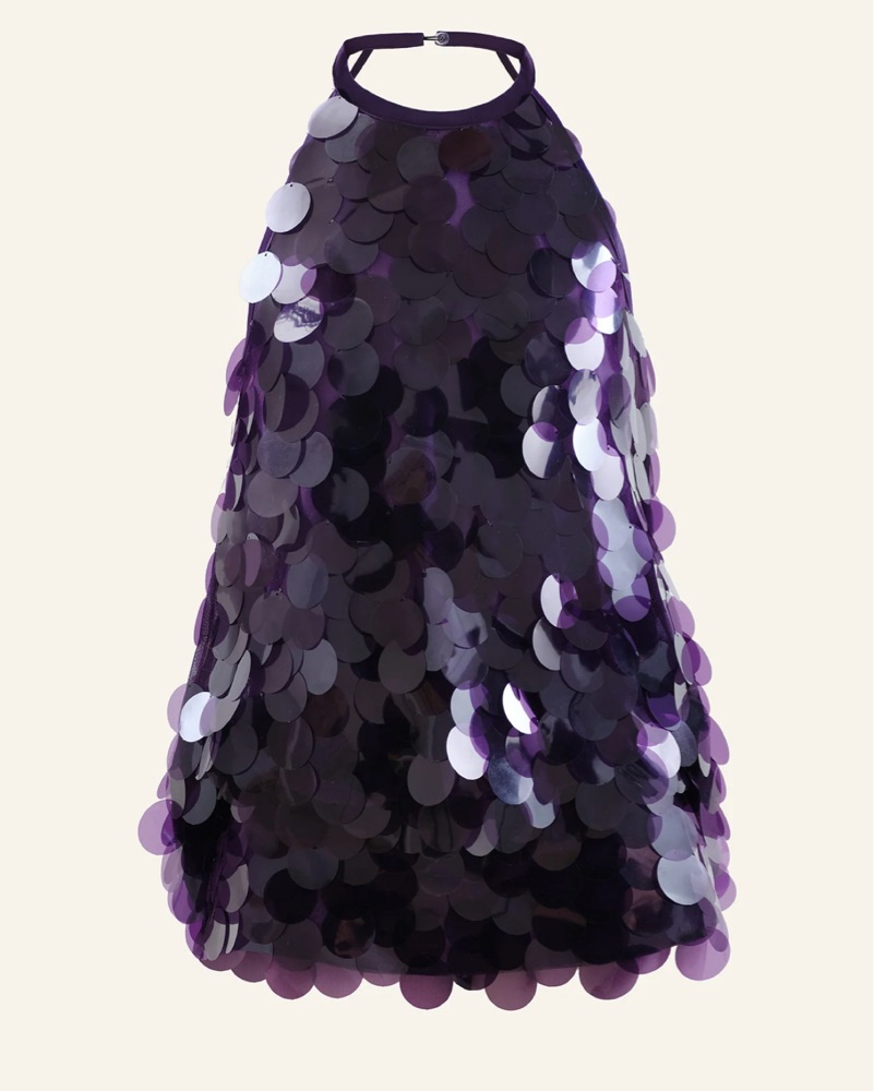 cult naked purple dress Cult Naked Museum Sequin Jumpsuit by cultnaked
