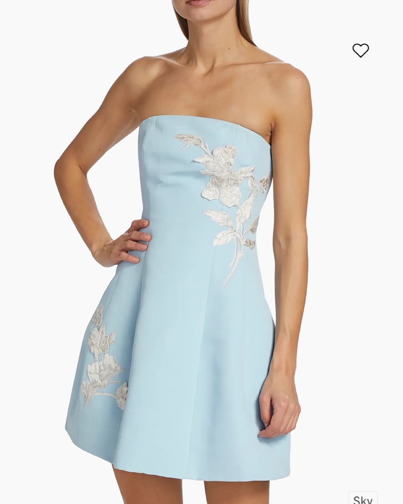 sachin & babi alanna strapless embroidered mini dress Saxhin And Babi Alanna Strapless Floral by Sachin And Babi