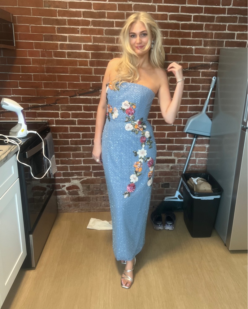 Helsi Silvia Strapless Blue Sequin midi by Helsi - Pickle