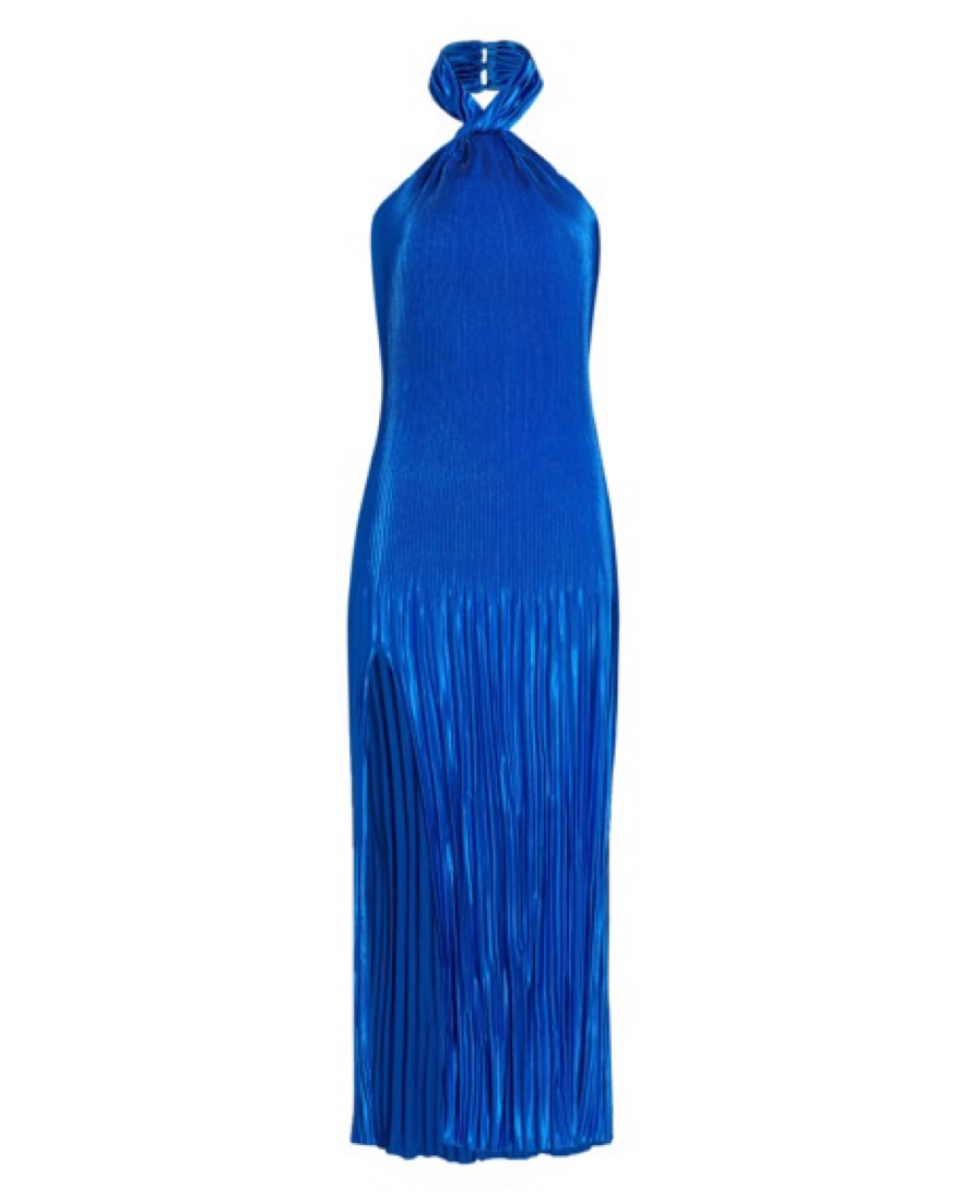 revolve blue pleated dress Blue Pleated Dresses
