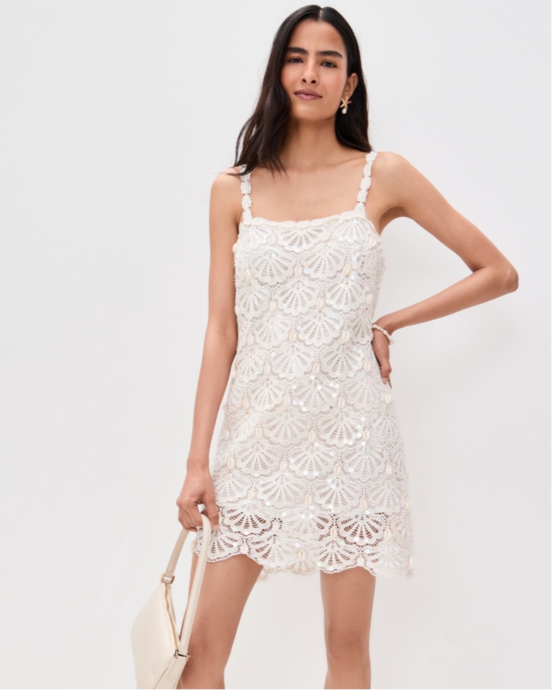 LoveShackFancy Shell Dress by LoveShackFancy - Pickle