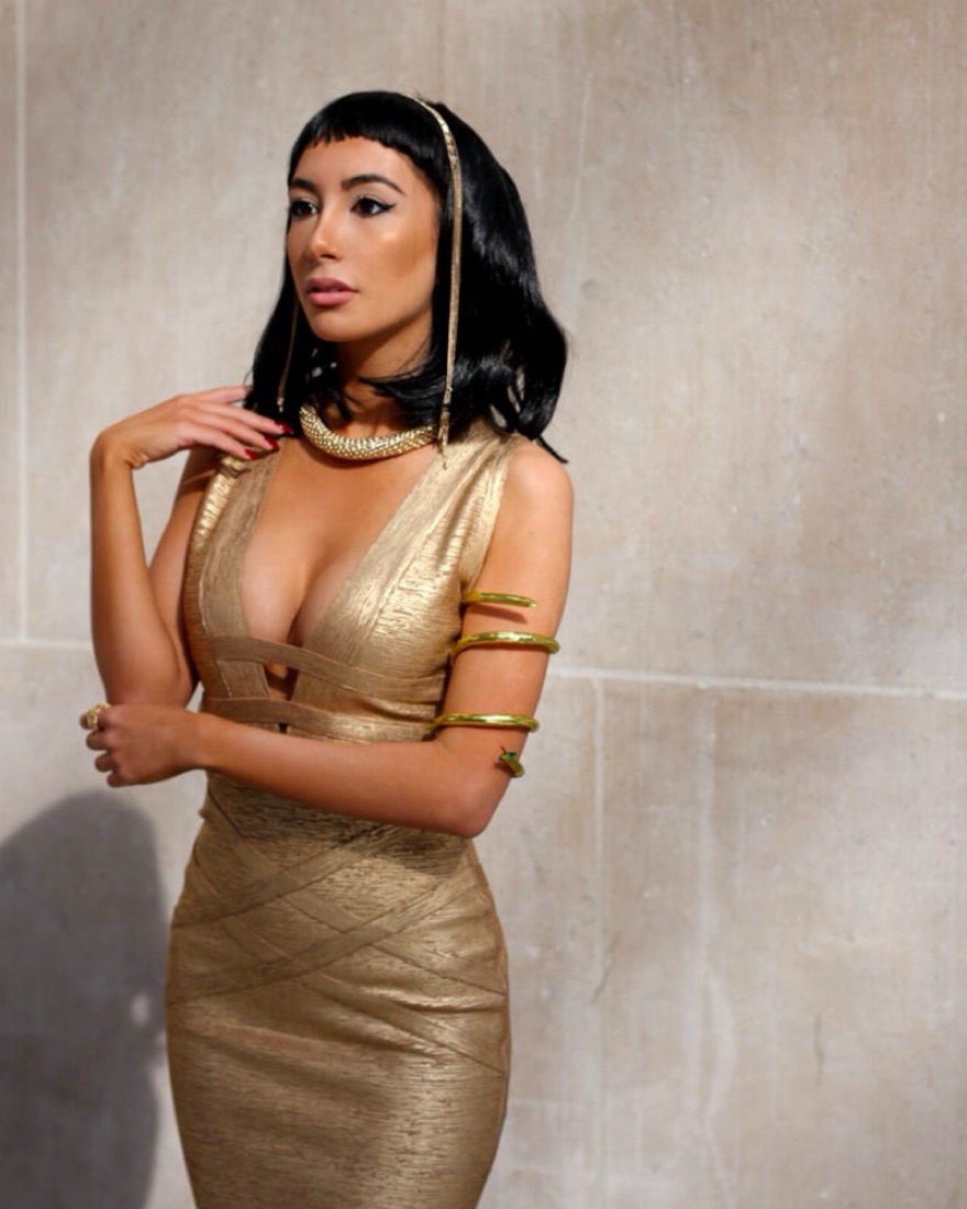 herve leger gold mini dress Hervé Léger golden dress – Les Merveilles De Babellou main image 1