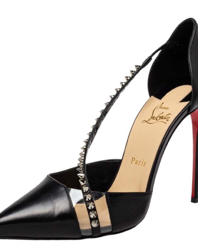 Louboutin Black Leather Spike Pumps by Christian Louboutin - Pickle