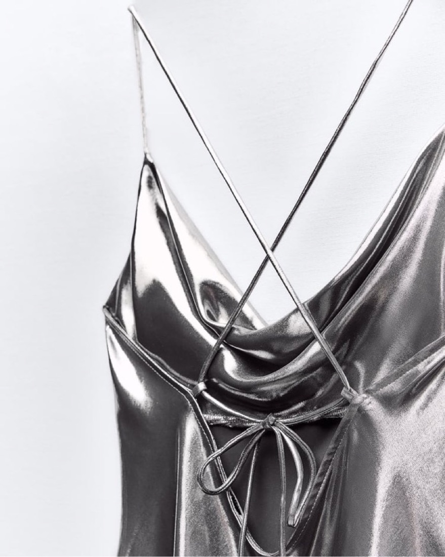 Zara Metallic Slip Dress by Zara - Pickle