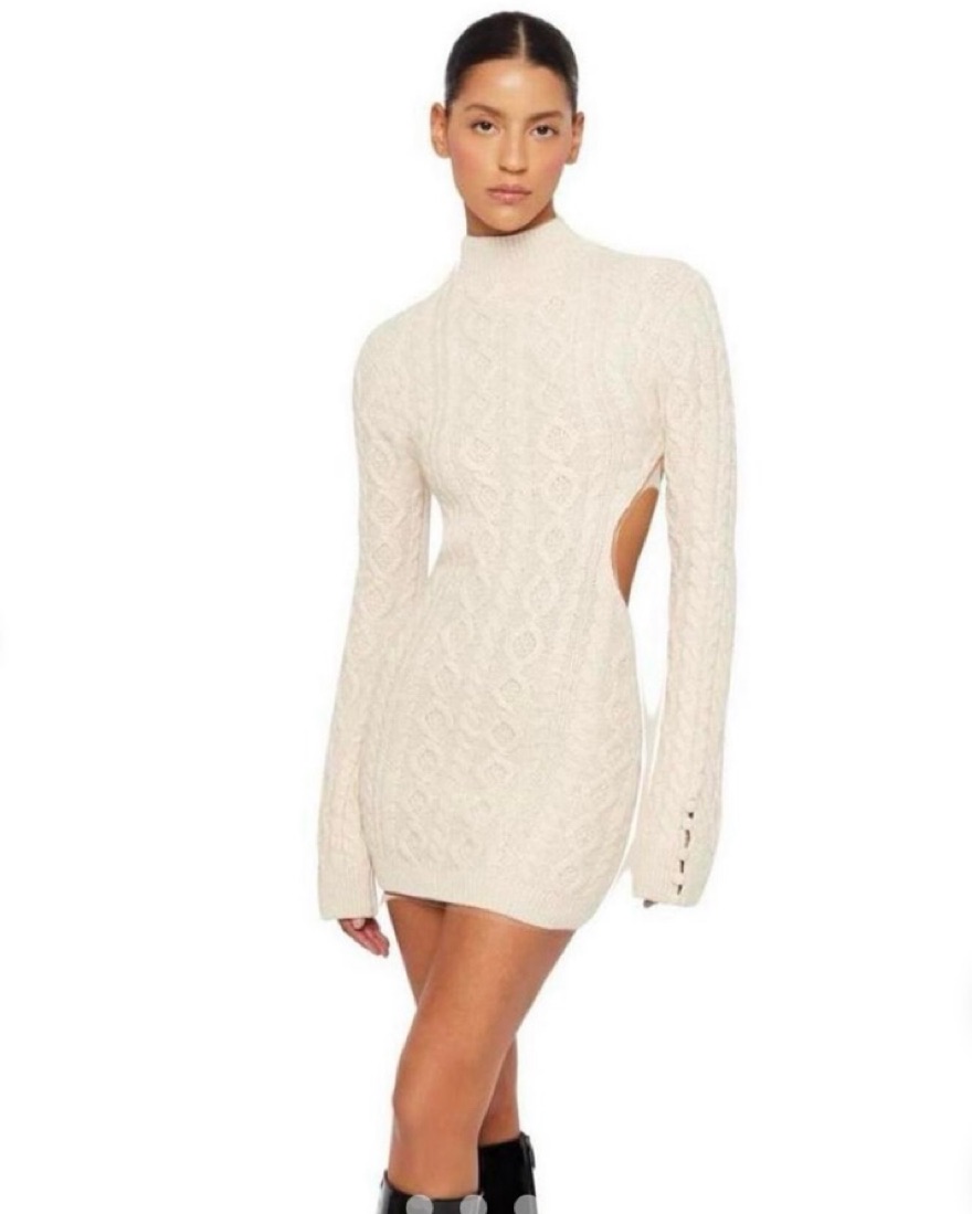 eden knit dress Eden Knit Dress Black & White / 2XL