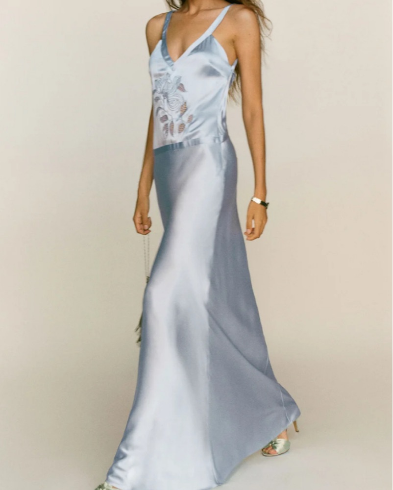 Reformation Tatie Silk Dress by Reformation - Pickle