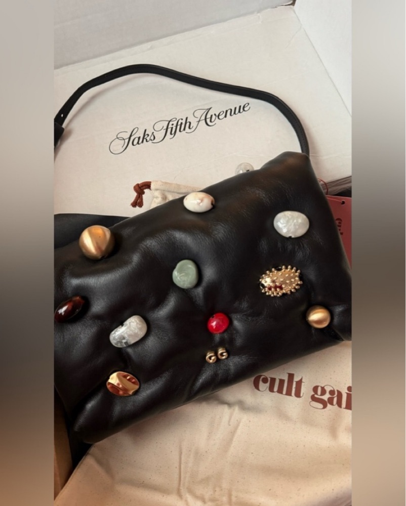 Cult Gaia Amalia Embellished Clutch by Cult Gaia - Pickle