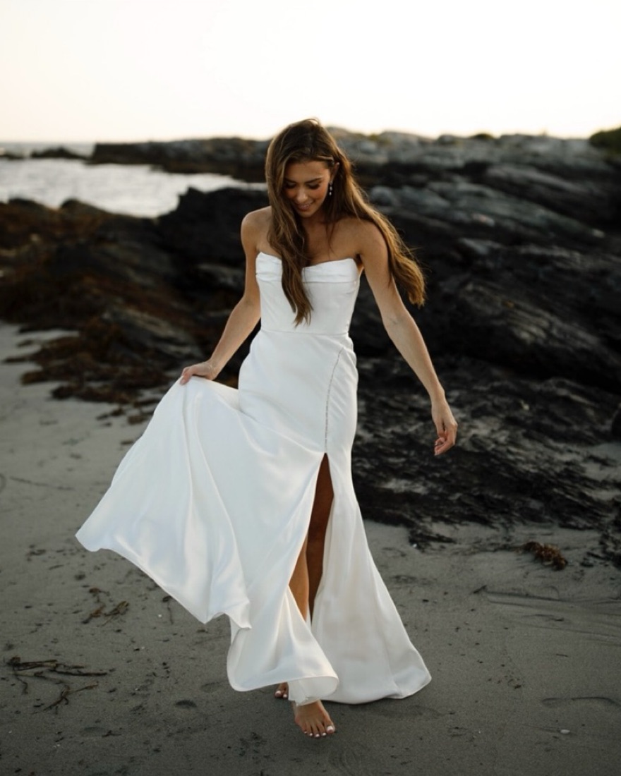 Anthropologie Watters Strapless Dress by Watters - Pickle