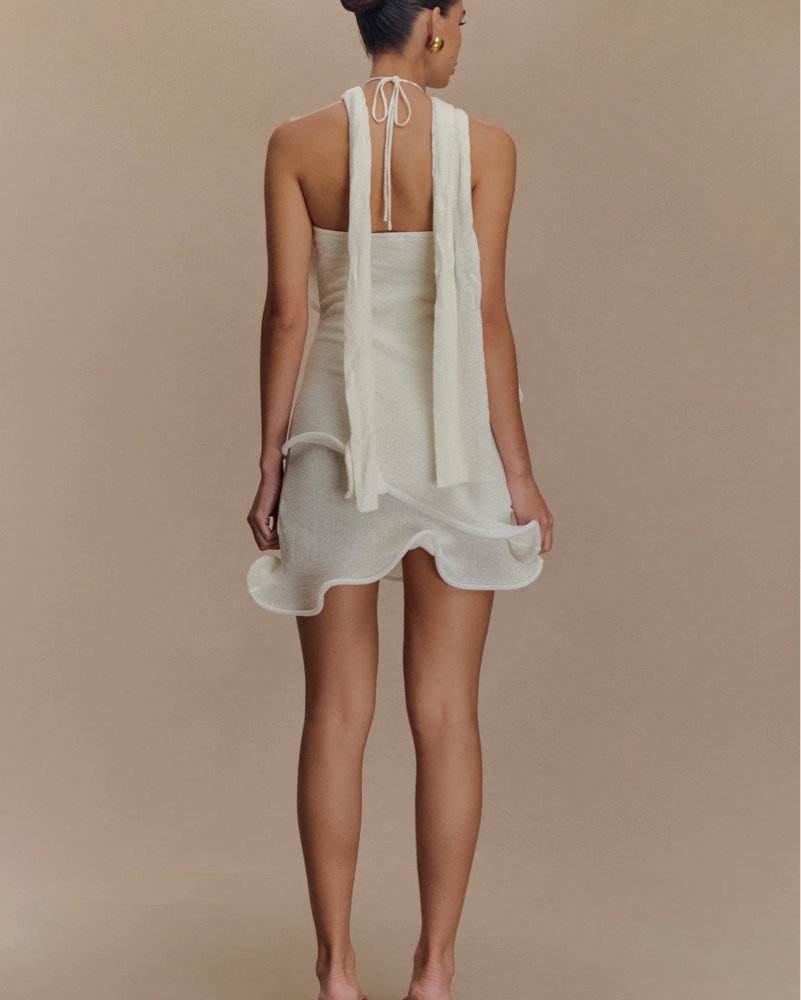halter resort dress 'Daphne' Halter Maxi Dress BABY Beige main image 0