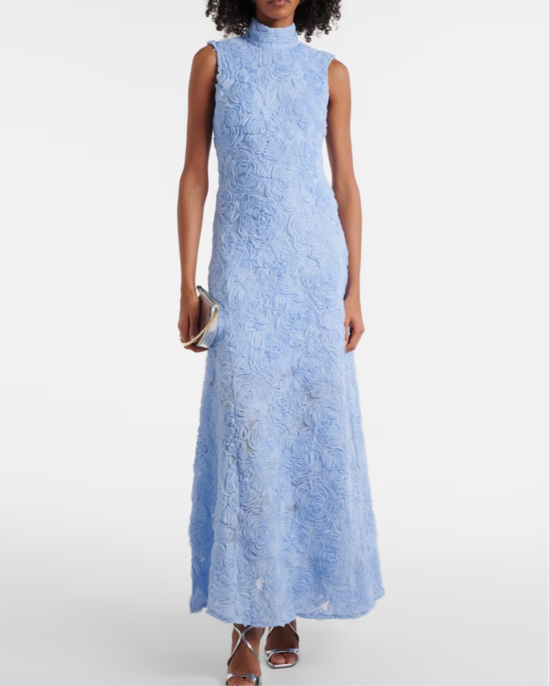Rotate Floral mesh maxi dress by ROTATE Birger Christensen - Pickle