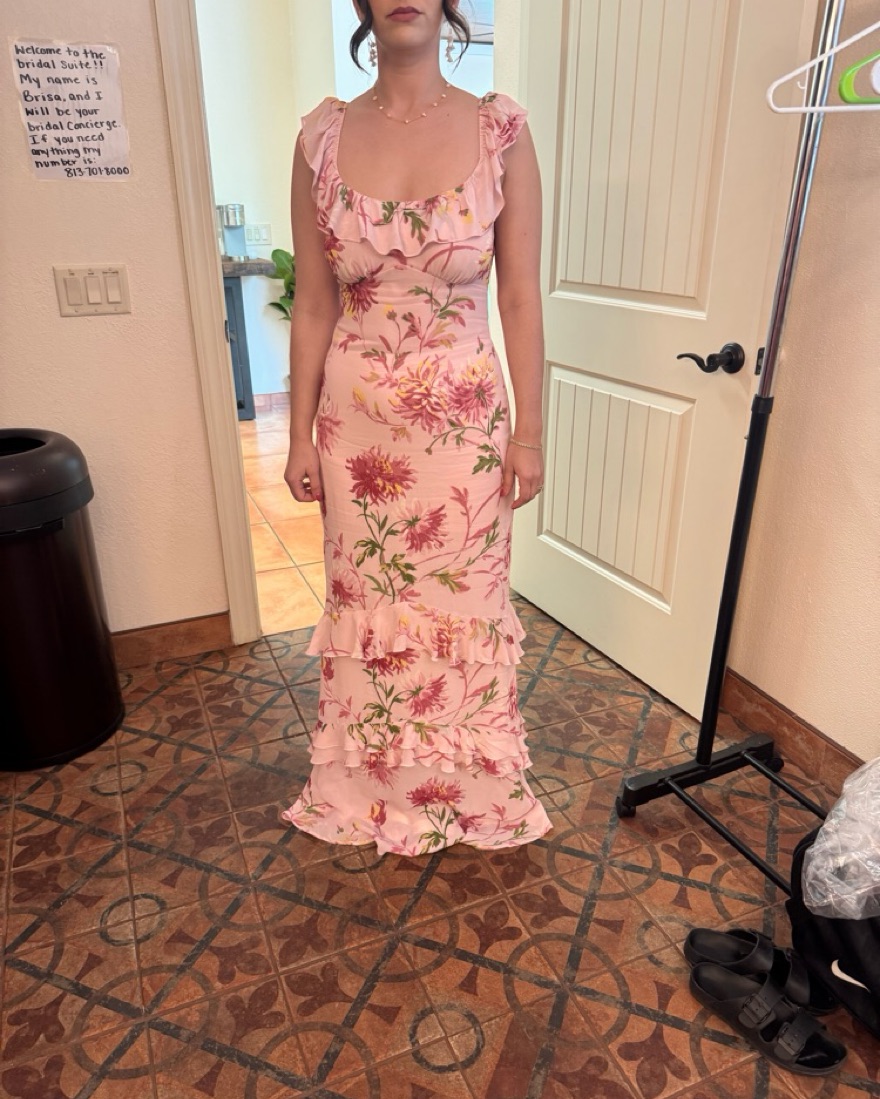 Reformation Tripoli Floral Pink Dress by Reformation - Pickle