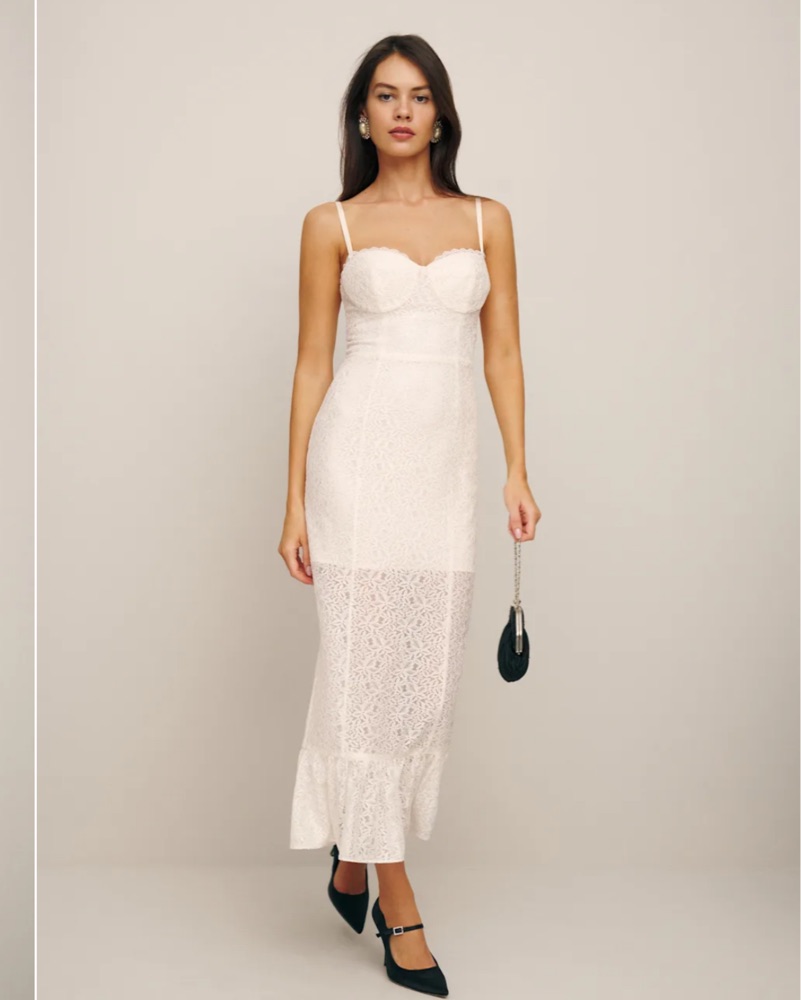 Reformation White Lace Bridal Dress by Reformation - Pickle
