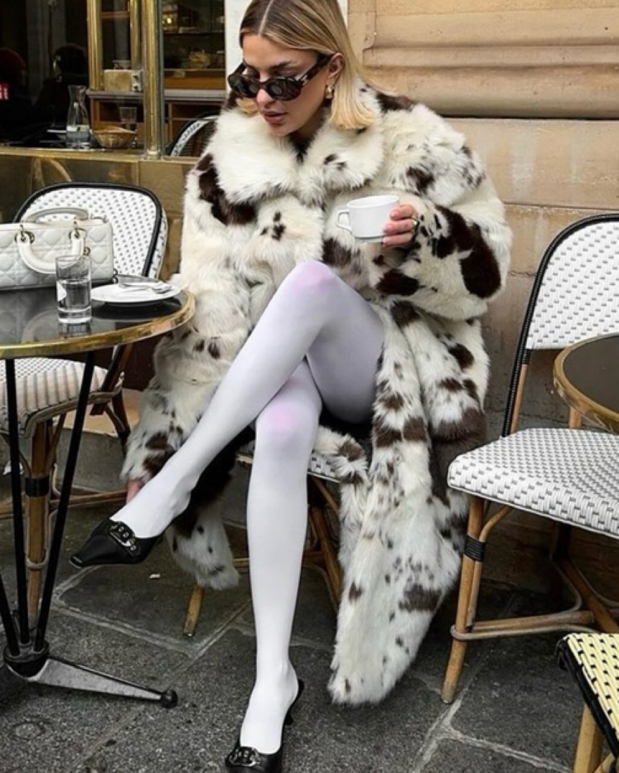 Faux fur mob wife printed coat by NA-KD | Pickle