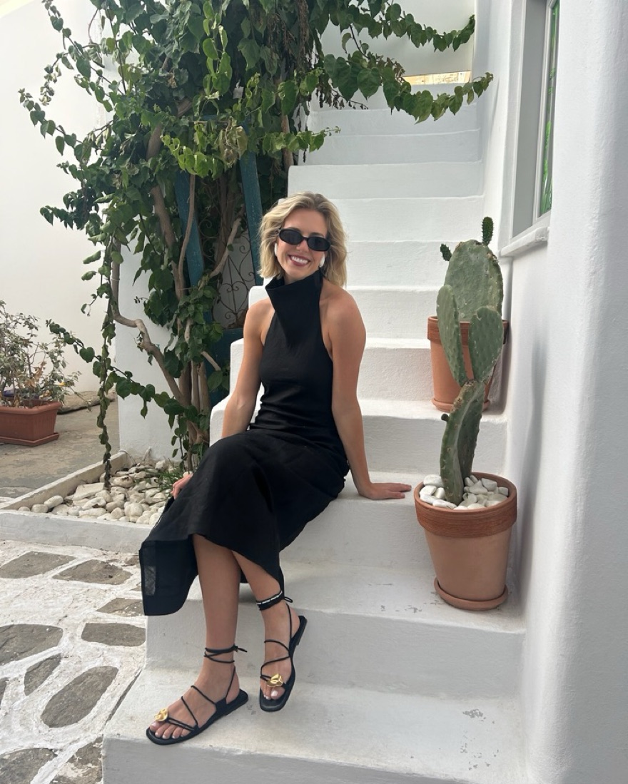 black linen backless dress Black Linen Dissh Backless Halter Dress by Dissh