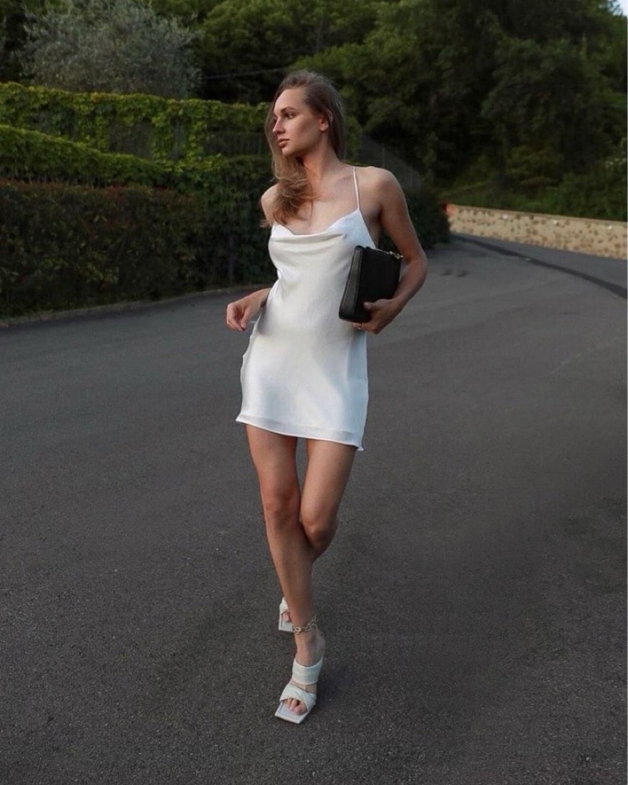 white zara satin dress Zara White Satin Dream Dress | Hourglass Body