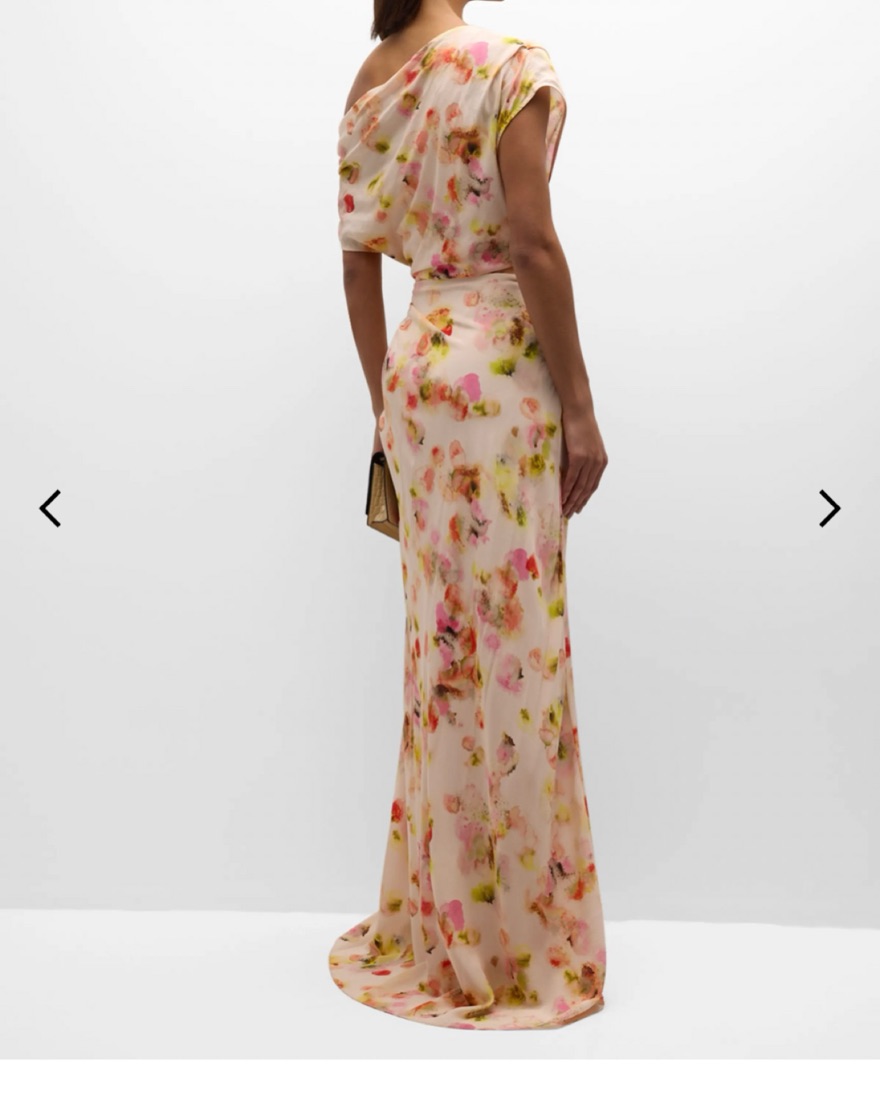 alc poppy asymmetrical dress Poppy Satin Gown main image 0