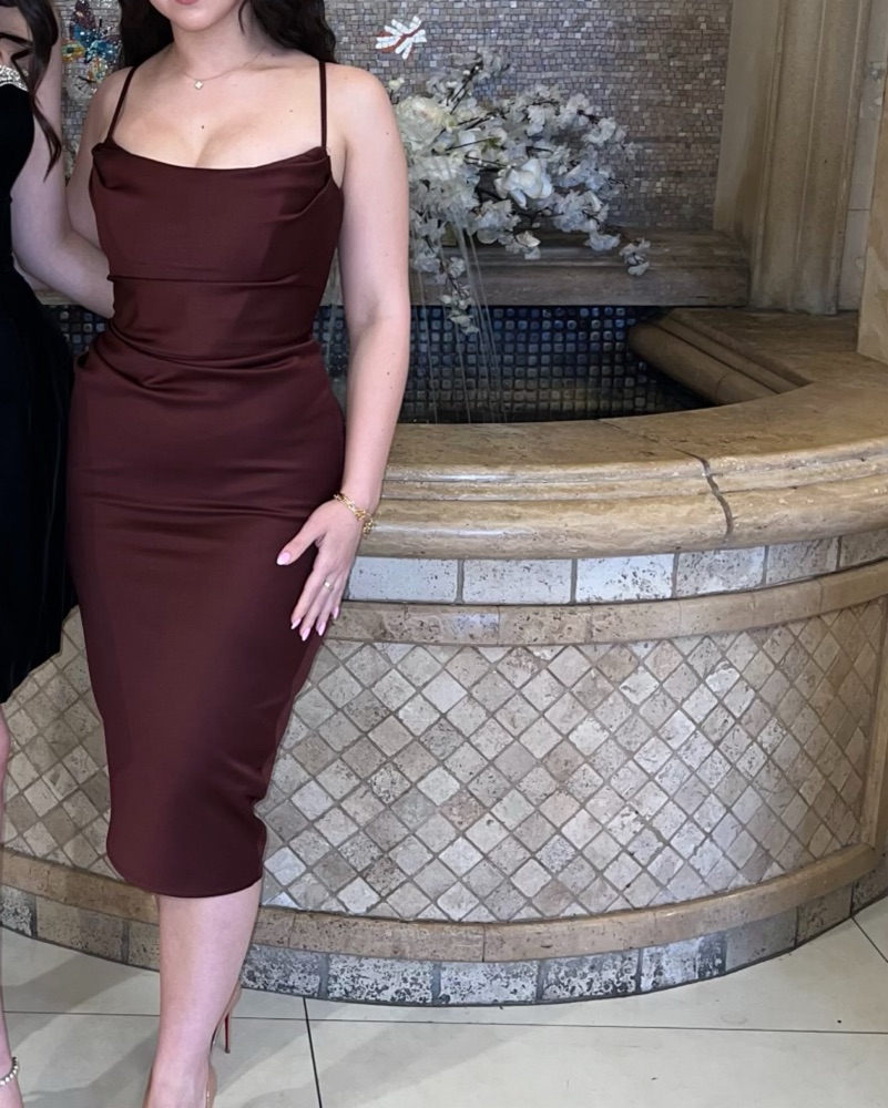 HOUSE OF CB Anja Satin Corset Midi Dress by House of CB - Pickle