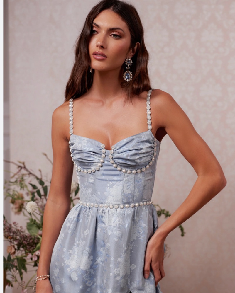 the lucetta dress in denim blue windsor V. Chapman - The Lucetta Dress in Denim by V Chapman