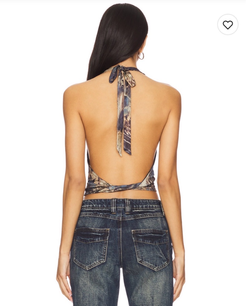 Jaded London Draped Top Chunky Neck Trim by Jaded London - Pickle