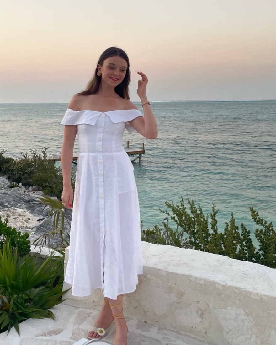 Reformation Adriel ドレス US2 リネン Reformation + Adriel Linen Dress