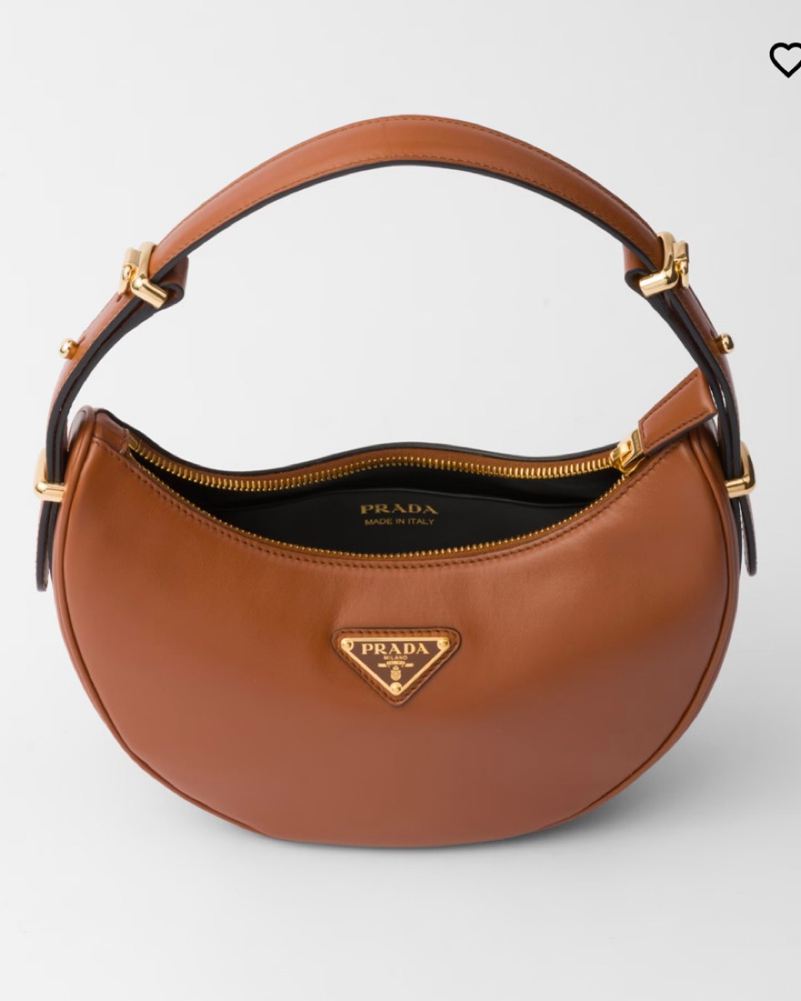Prada Arqué small leather shoulder bag | Pickle