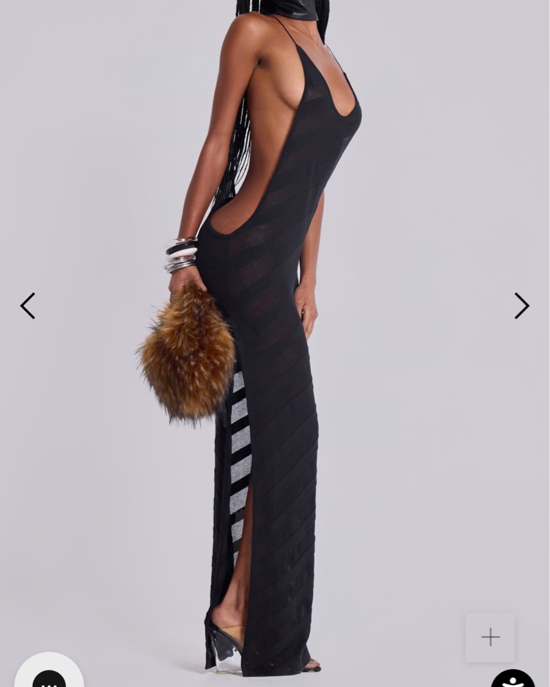 Jaded London Noir Knit Maxi Dress by Jaded London - Pickle