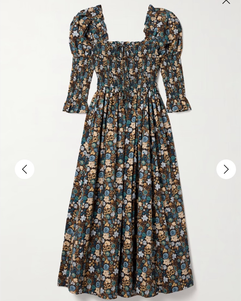 doen floral maxi dress Doen Blue Floral Flowy Maxi Dress by Doen