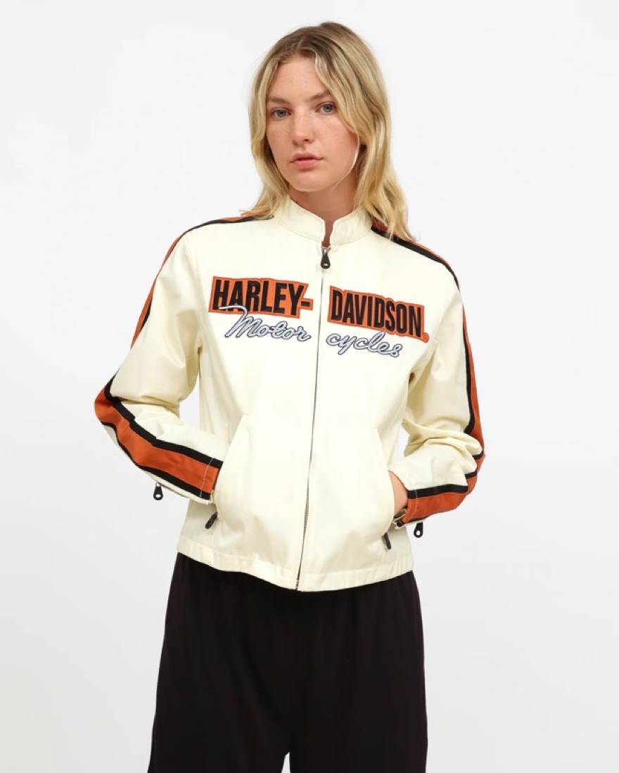 Harley-Davidson バイカラー アウタージャケット Harley Davidson Vintage Jacket by Vintage Harley Davidson - Pickle