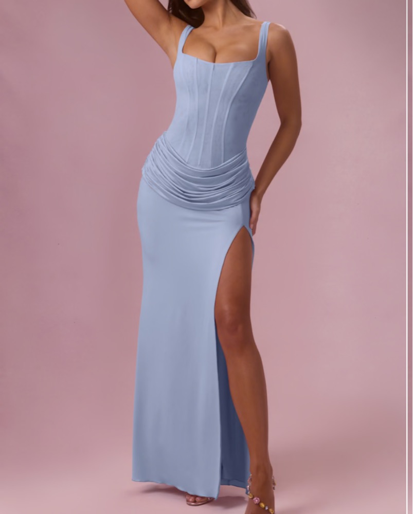 blue ruched dress oh polly Oh Polly Royal Blue Strapless Ruched Mini