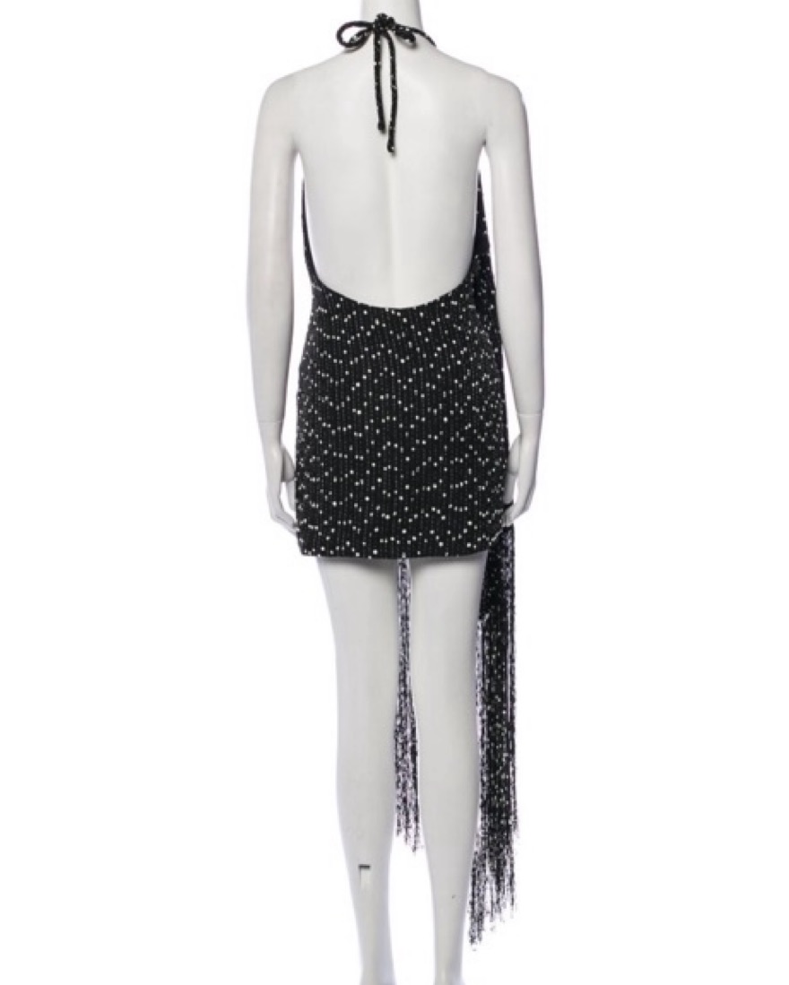 jacquemus mini dress black self-portrait Taffeta Lace Mini Dress in Black