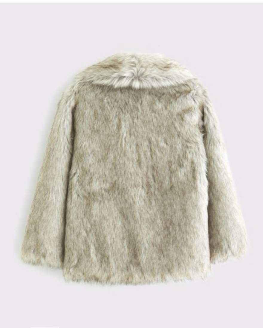 Abercrombie Faux Fur Grey Jacket by Abercrombie and Fitch - Pickle