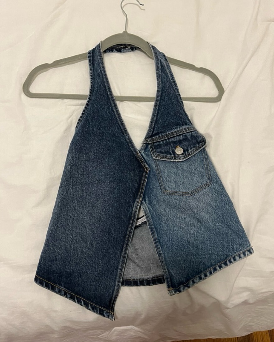 zara asymmetric denim dress Zara ASYMMETRIC TRF DENIM DRESS