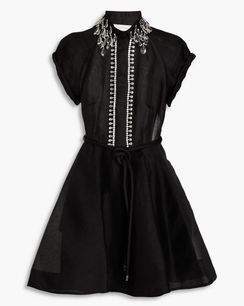 zimmermann black tie dress Zimmermann - Empire Tie Neck Dress (Size 2) – Goldie's main image 1