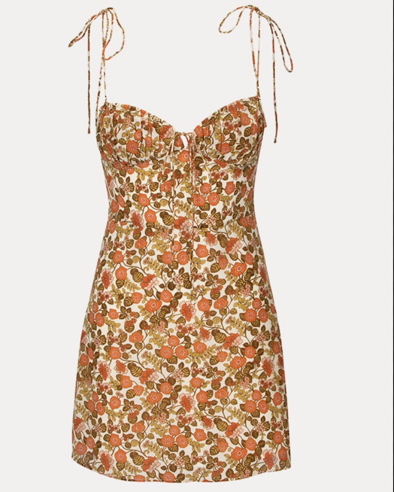 Realisation Par Devon Dress - 70s Floral by Realisation Par - Pickle