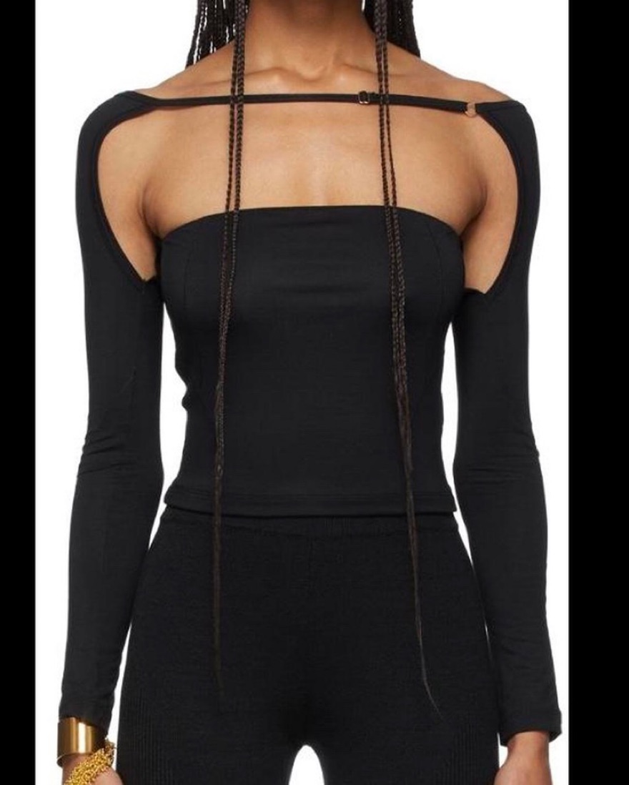 【新品未開封・送料無料】 In Top Lucciu Jacquemus Black Pickle | XS/S カットソー(長袖/七分)