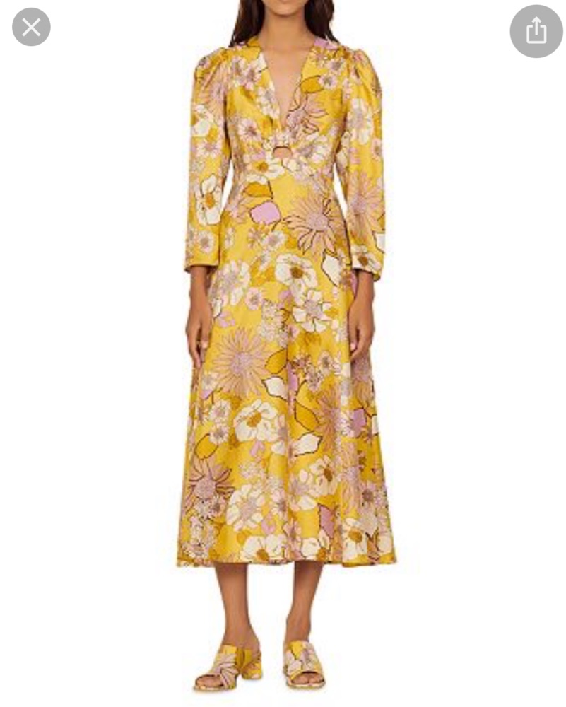 sandro floral silk dress Sandro Floral Shirt Dress