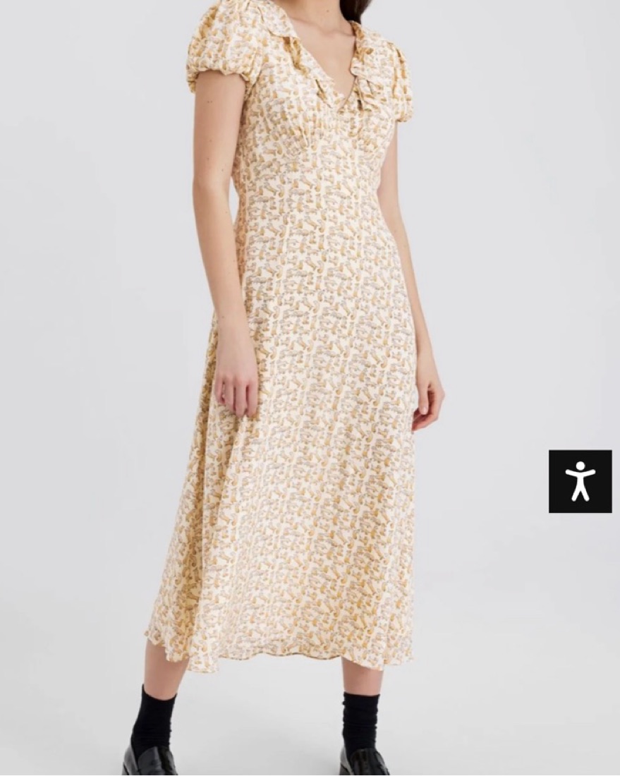 structured dress midi Women's Couldn't Be Happier Yellow Stripe Cotton Sleeveless Midi Dress | Size: M