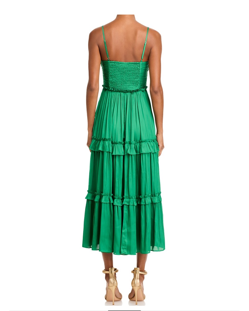 Pleated Midi Dress - Size Small | Pickle