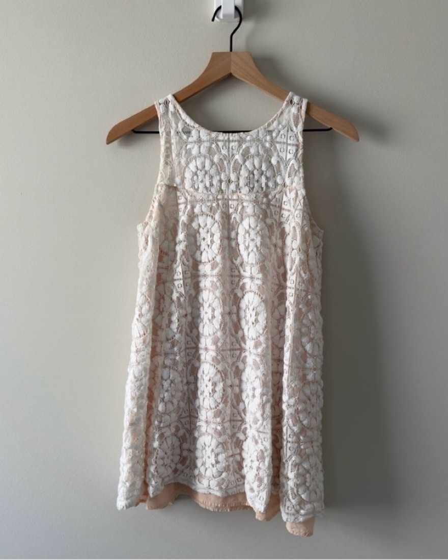 free people lace overlay dress Free People Nothing Like This Lace Mini Overlay Halter Dress Pink Size 0  $250.00