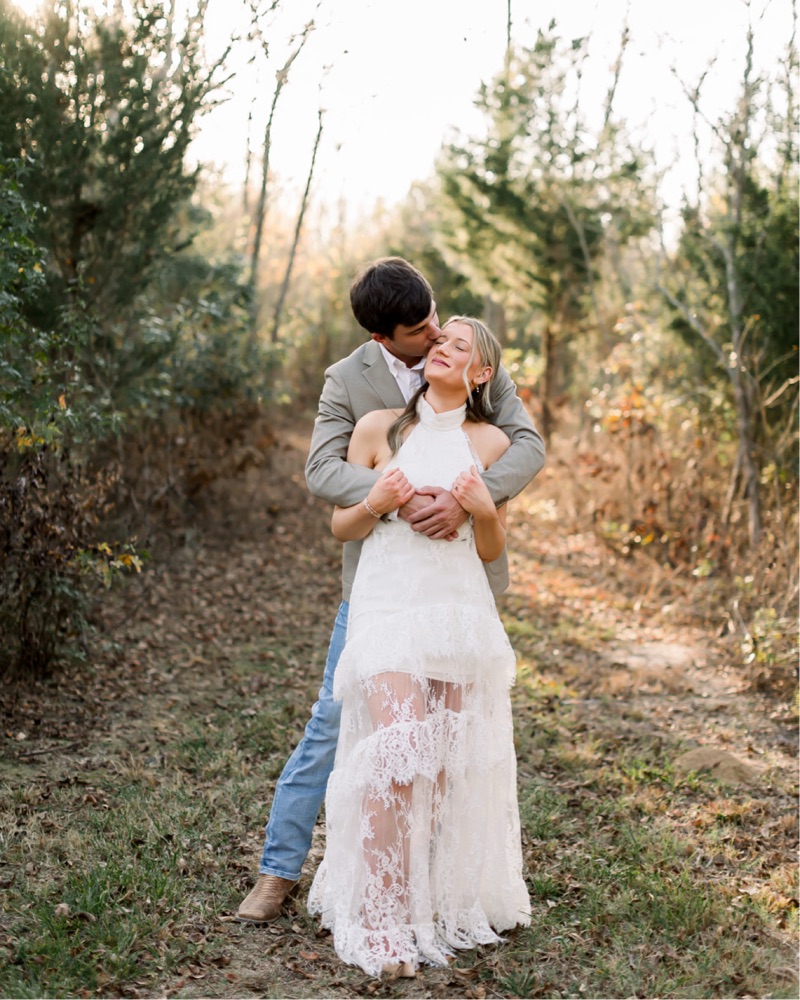 BHLDN Lace Halter Ruffle Peekaboo Maxi by BHLDN - Pickle